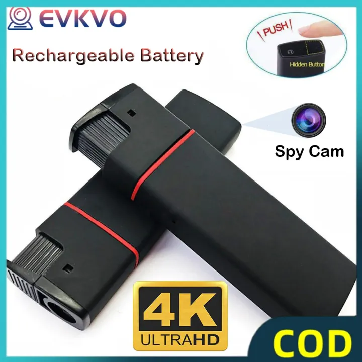 EVKVO Full HD 4K 8MP Mini Camera DV Lighter Camera Nanny DVR USB