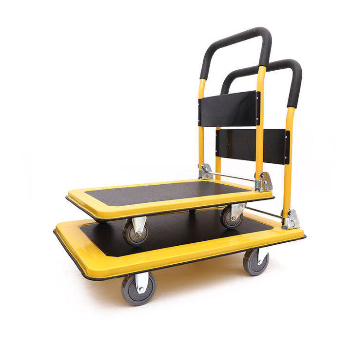 Cod Weighted Four Wheel Trolley Platform Trolley Folding Push Handle