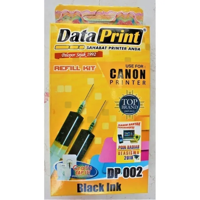 Dataprint Refill Kit Tinta Suntik Printer Canon Dp Black Hitam