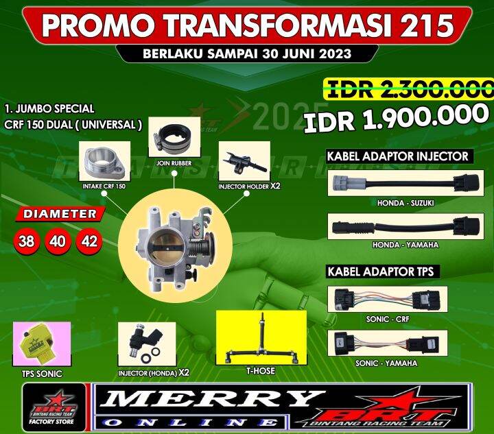 Promo Throttle Body Brt Tb Dual Injektor Super Flow Special Jumbo