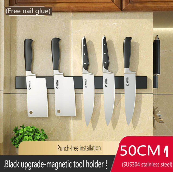 Knife Strip No Drilling 50CM Stainless Steel Knife Holder Space Saving