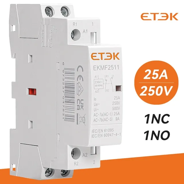 Etek Din Rail Household Modular Ac Contactor V Single Phase Pole