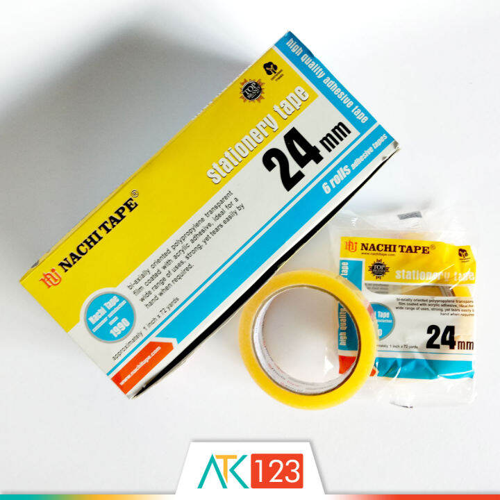 Selotip Isolasi Bening Adhesive Stationery Tape 24 Mm 1 Nachi