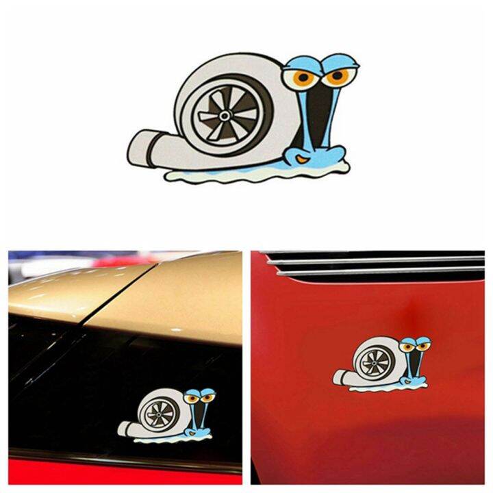 MAYSHOW Styling Trunk Decal PVC Turbo Snail Car Sticker Waterproof 12CM