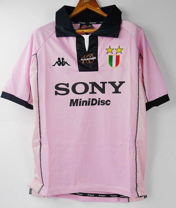 JUVENTUS AWAY CENTENARY PINK 1997 1998 RETRO FOOTBALL SHIRT SOCCER