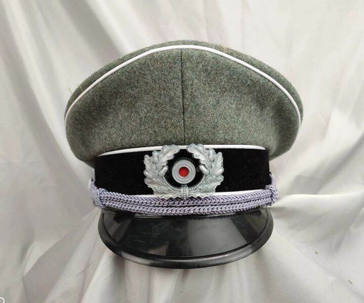 Tomwang2012 WW2 WWII German Waffen Elite Infantry Officer Visor Cap