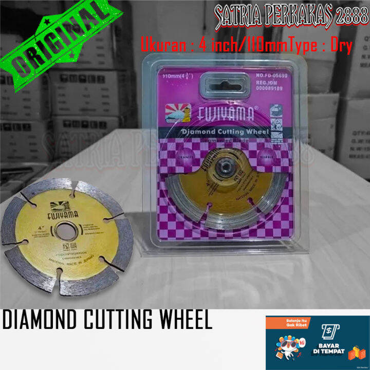 SATRIA PERKAKAS 2888 FUJIYAMA Diamond Wheel 4 Inch Dry Granite