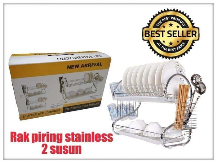 Rak Piring Susun Stainless Minimalis Rak Piring Minimalis Modern