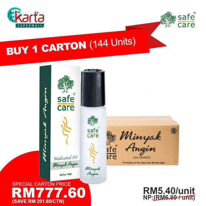 Safe Care Minyak Angin Medicated Oil Roll On Ml X Units Lazada