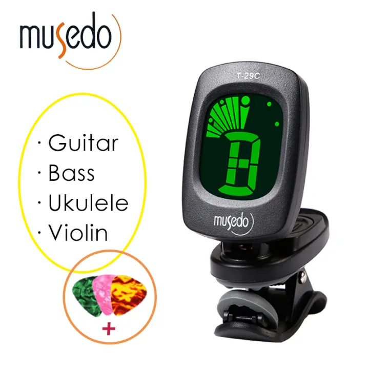 Musedo Clip On Chromatic Universal Digital Tuner LCD Display Rotatable