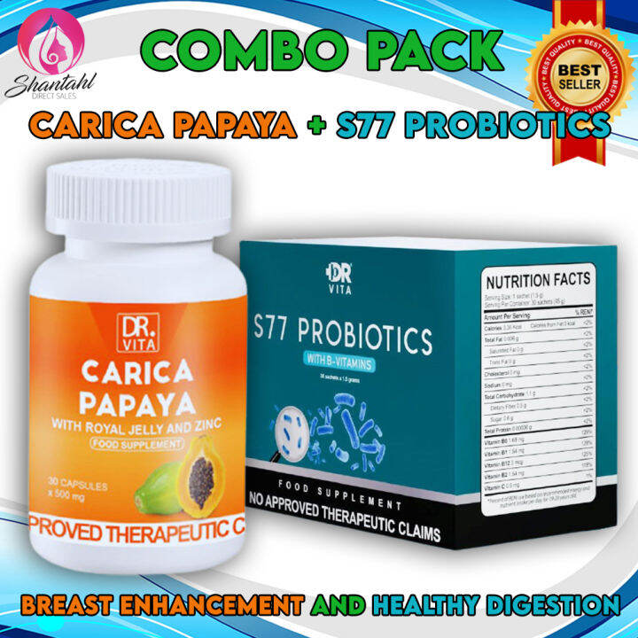 COMBO PACK OF DR VITA CARICA PAPAYA And Authentic DR VITA S77