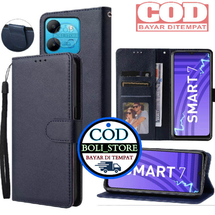 CASING CASE KULIT COCOK UNTUK TIPE HP INFINIK SMART 7 CASING DOMPET