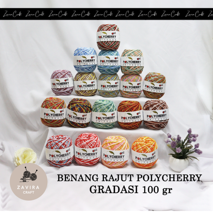 Benang Rajut Polycherry Gradasi Onitsuga Gr Lazada Indonesia