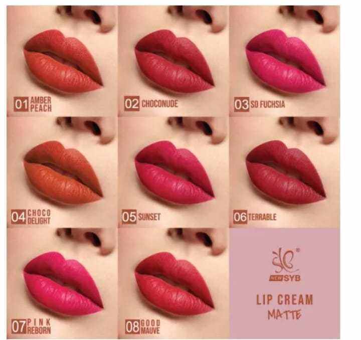 New Syb Lip Cream Matte Varian Tahan Air Dan Melembabkan Bibir Serta