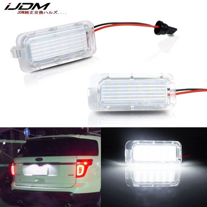 IJDM OEM Fit 3W 6000K Xenon White Full LED License Plate Light For Ford