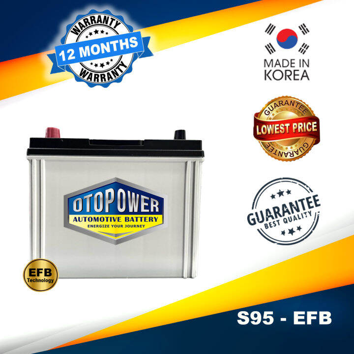 Otopower S95 EFB Battery Made In Korea Start Stop Car Battery For