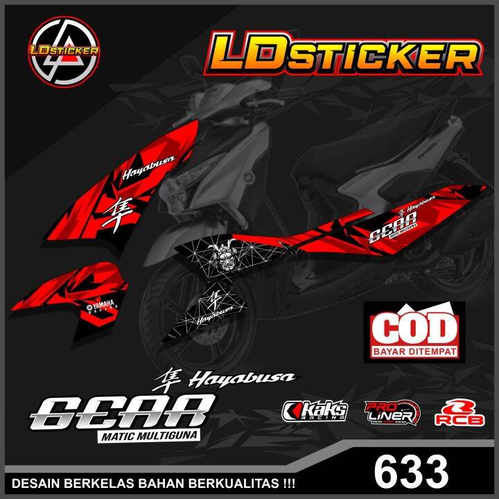 633 Striping Yamaha MIO GEAR 125 Sticker Mio Gear 125 Stiker Striping