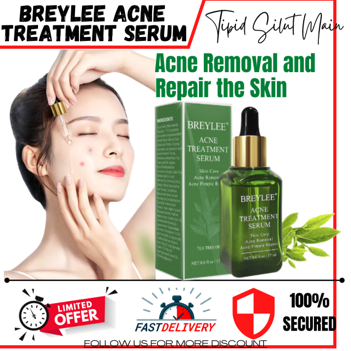 Breylee Acne Treatment Serum With Tea Tree Extract Facial Essence To