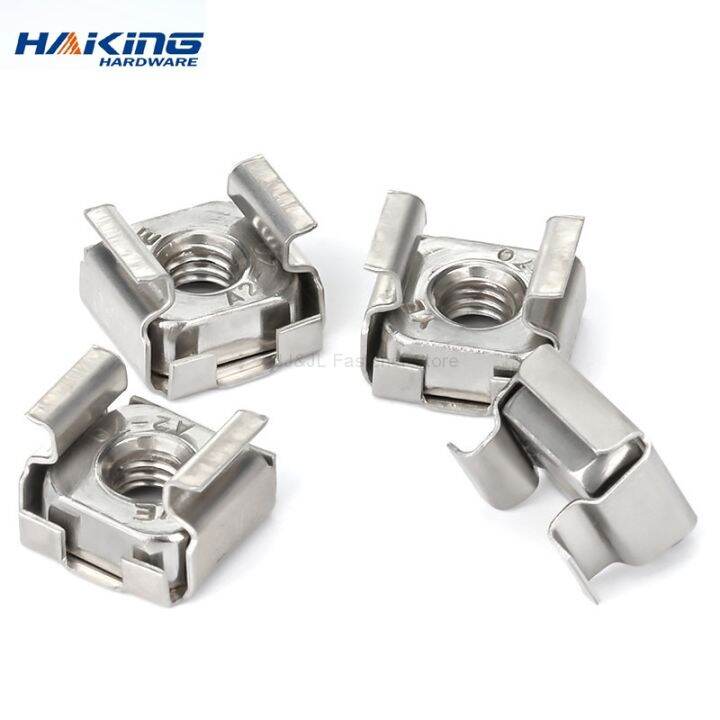 M4 M5 M6 M8 Square Hole Hardware Cage Nuts 5 10 Pcs Stainless Steel