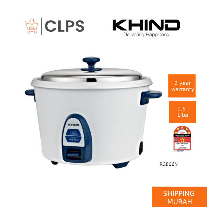 Khind Rice Cooker 0 6L RC806N Lazada