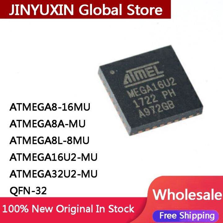 2Pcs Baru ATMEGA8 16MU ATMEGA8A MU ATMEGA8L 8MU ATMEGA16U2 MU