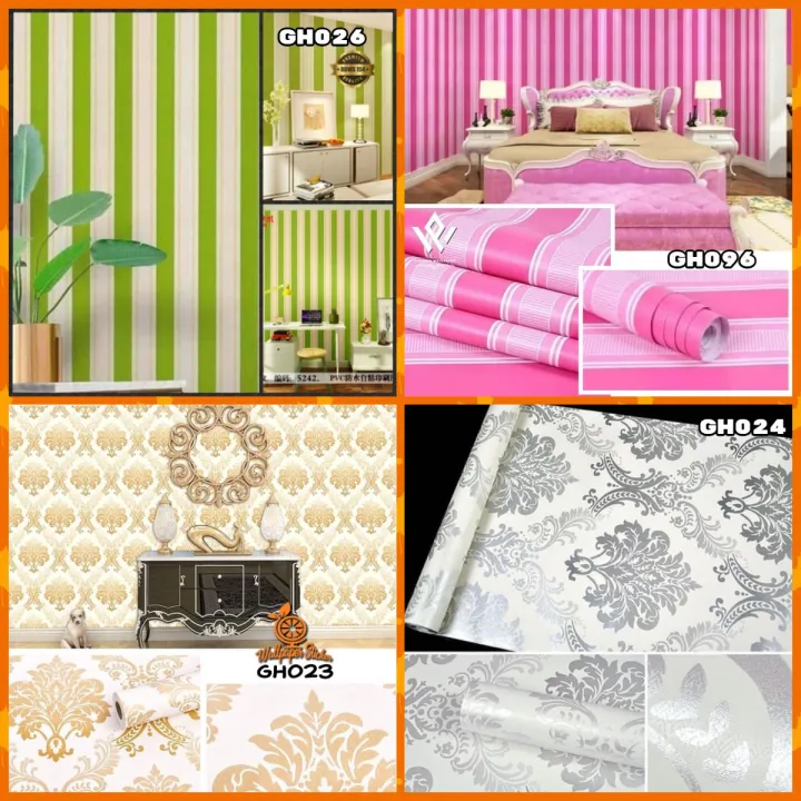 COD Wallpaper Sticker Dinding Motif Dan Karakter Motif SALUR PINK