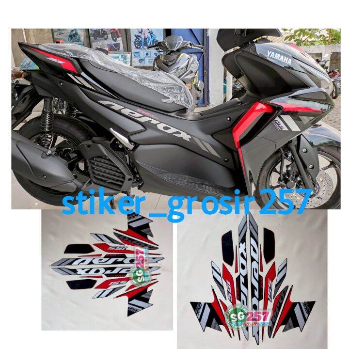 STIKER STRIPING LIS LES POLET BODY MOTOR YAMAHA AEROX 155 CONECTED