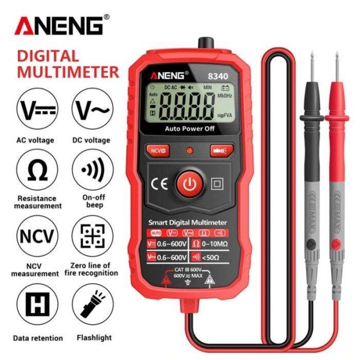 Aneng Digital Multimeter Multi Tester Otomatis Volt Amper Ohm