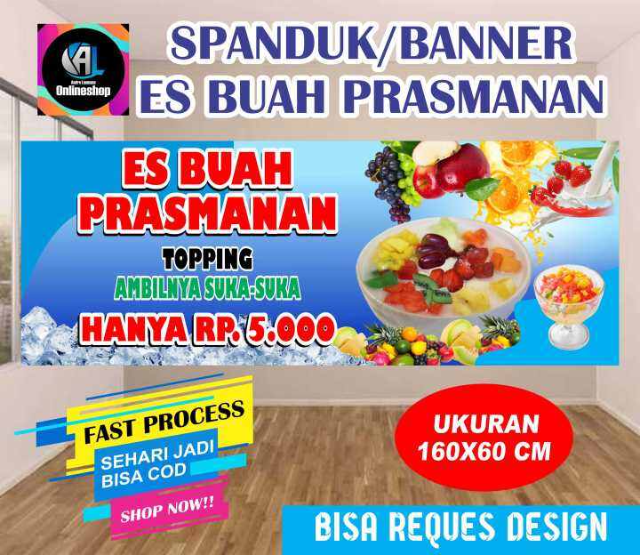 Spanduk Banner Es Buah Prasmanan Lazada Indonesia