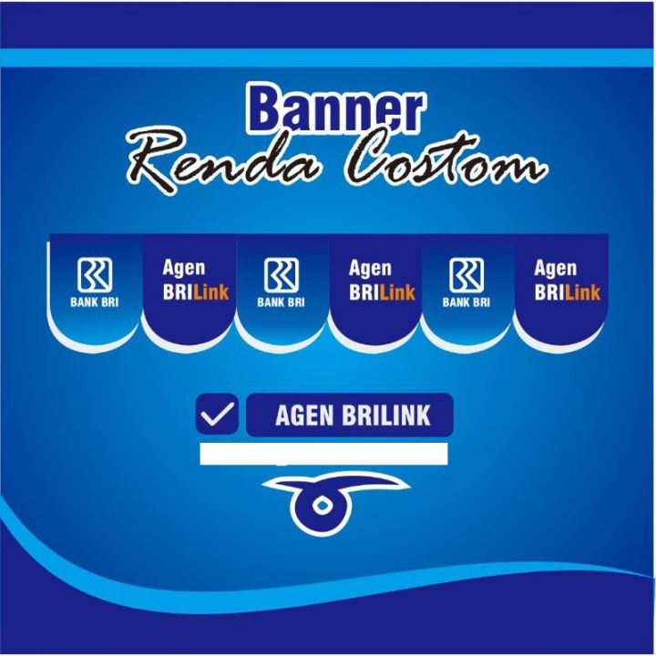 Banner Spanduk Renda Agen BriLink Bank BRI Ukuran 150 X 30 CM Bisa