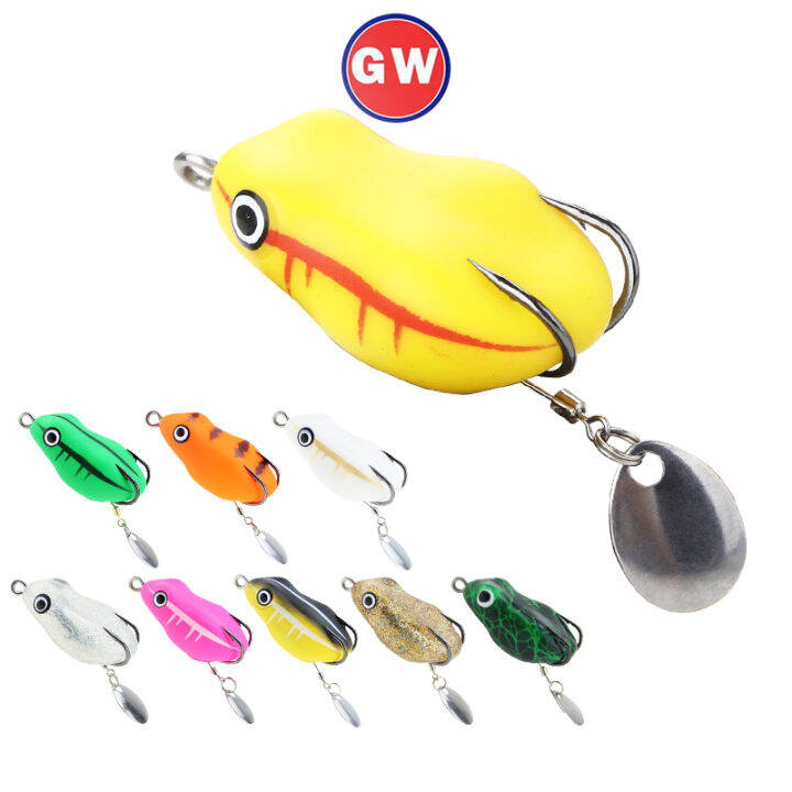 1pcs Frog Fishing Lure 4 5cm 8 5g Soft Lure With Double Hooks Top Water