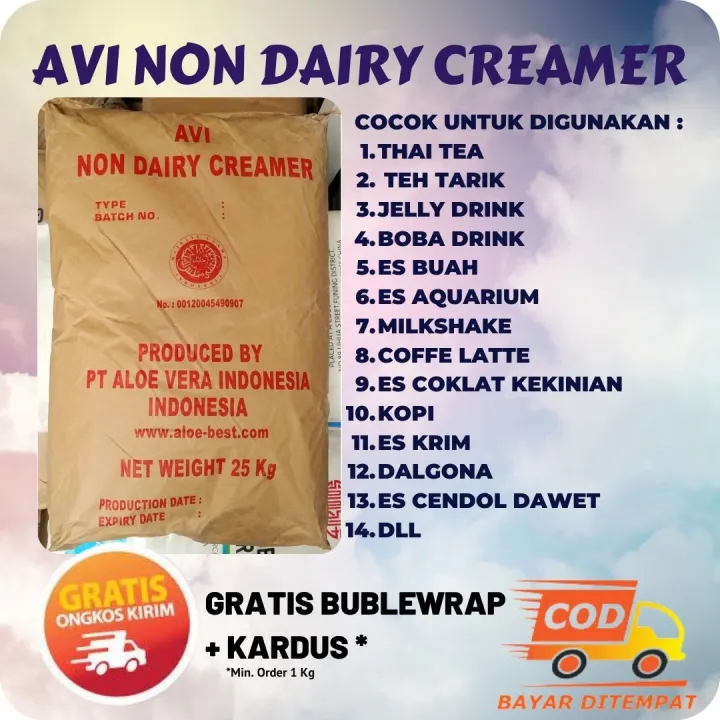 1kg Creamer Bubuk Aloe Vera Indonesia AVI Premium KRIMER NDC