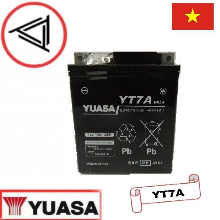 Yuasa Motorcycle Battery YT7A YTX7L Made In Vietnam For Vespa