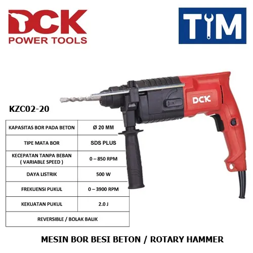 Dck Mesin Bor Besi Beton Kzc Rotary Hammer Mm Sds Plus Bor