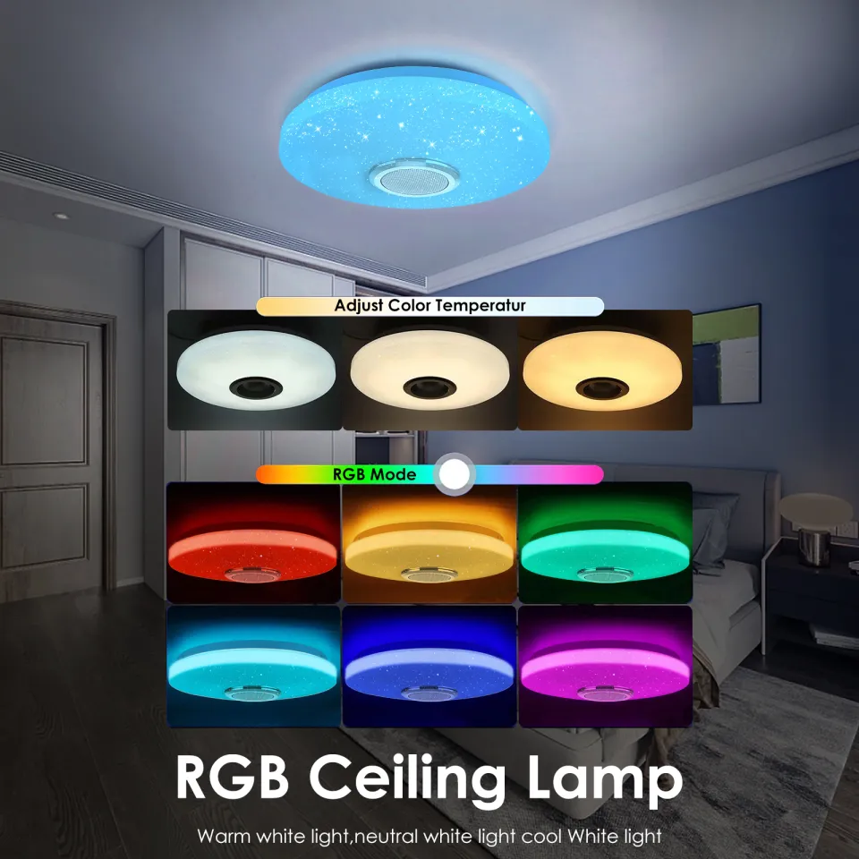 Bathroom Ceiling Light With Bluetooth Speaker Shelly Lighting