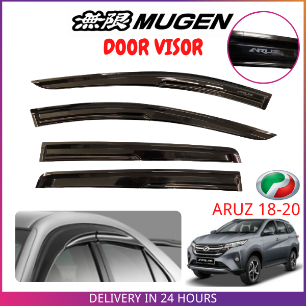 Perodua Aruz Door Visor Mugen Style Acrylic Wind Deflector