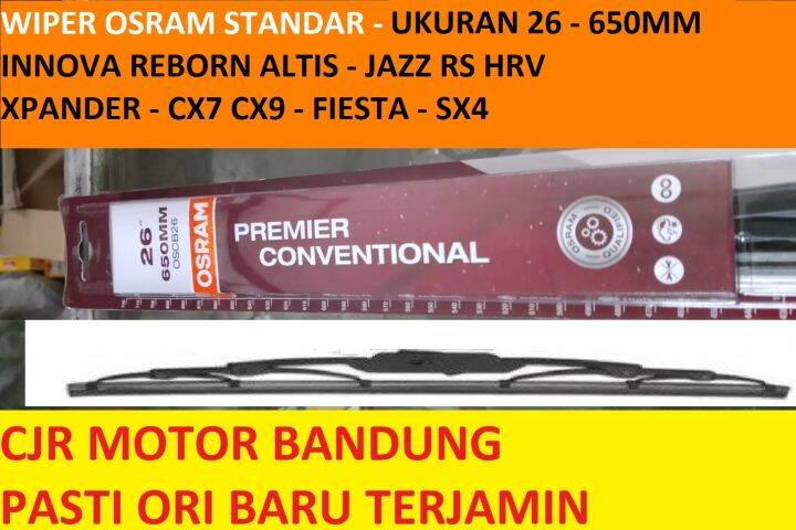 Wiper Kaca Depan No Osram Standar Mobil Innova Reborn Altis Xpander