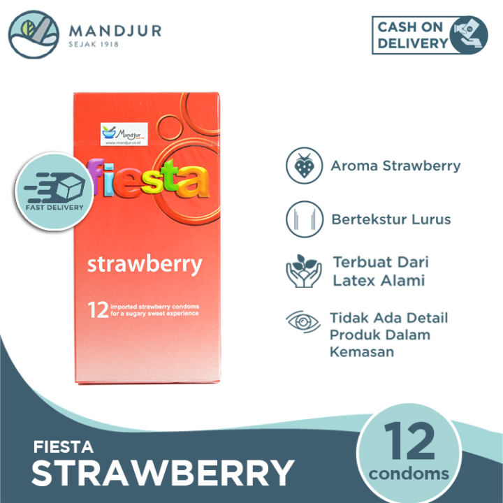 Kondom Fiesta Strawberry Isi Lazada Indonesia