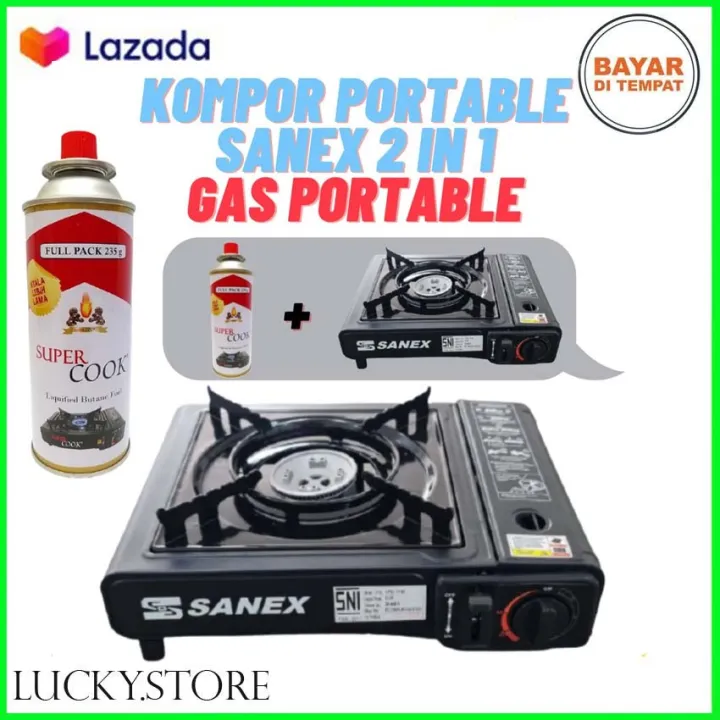 Sanex Kompor Portable Paket Gas Portable Hi Cook Gram Tungku