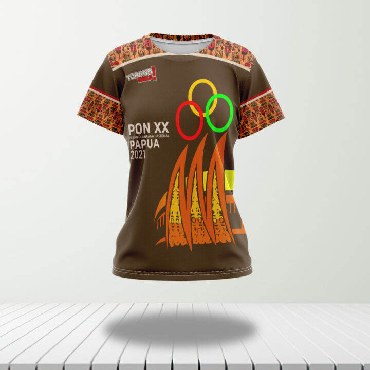 Baju Kaos Tshirt Jersey Wanita Pon Xx Papua Pekan Olahraga