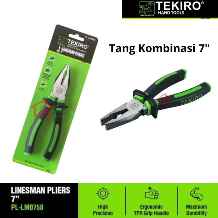 Tekiro Tang Kombinasi Inch Linesman Pliers Tang Kombinasi Inch