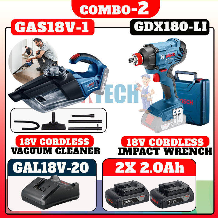 Bosch Combo Gdx Li Cordless Impact Wrench C W Gas V Cordless