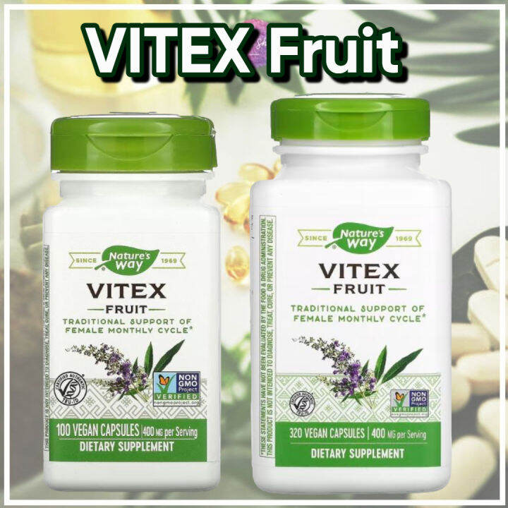 Nature S Way Vitex Fruit 400 Mg 320 Vegan Capsules OR 100 Vegan