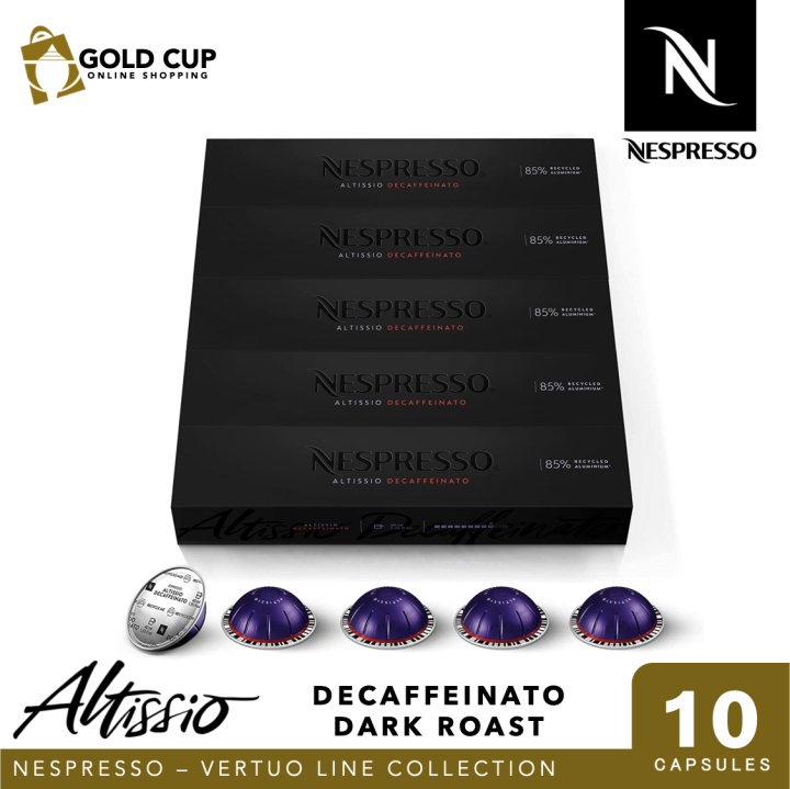 Nespresso Vertuo Line Altissio Decaffeinato Dark Roast Espresso Coffee