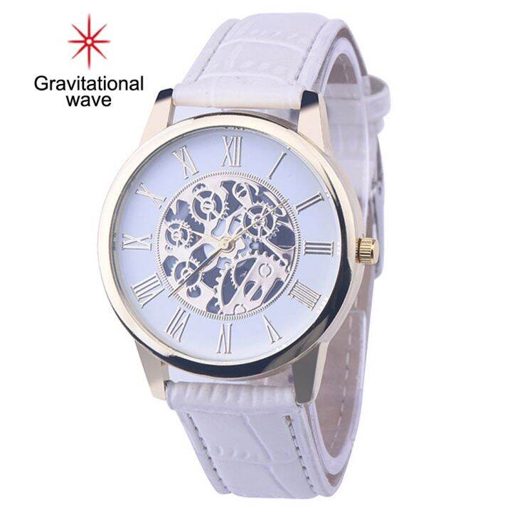 Gravitational Wave Men Hollow Mechanical Skeleton Round Dial Faux