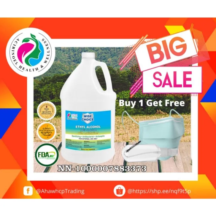 Ethyl Alcohol 70 1 Gallon Antiseptic Antibacterial Sanitizing Lazada PH