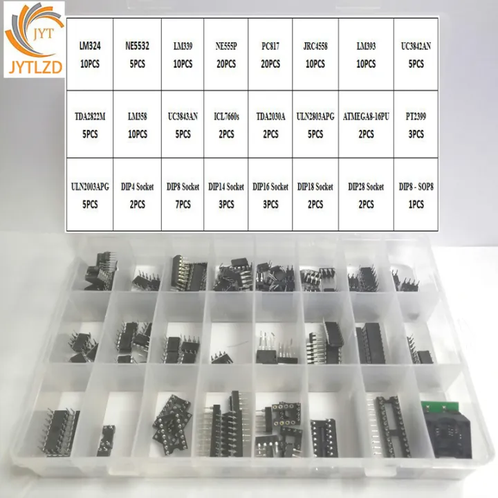 LM DIP ชป IC Assortment 157ชน Opamp Oscillator Pwm PC817 NE555 LM358