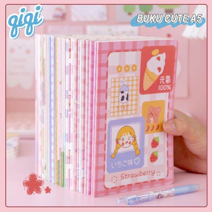 A Lembar Buku Cute Notebook Motif Beragam Buku Catatan Tulis