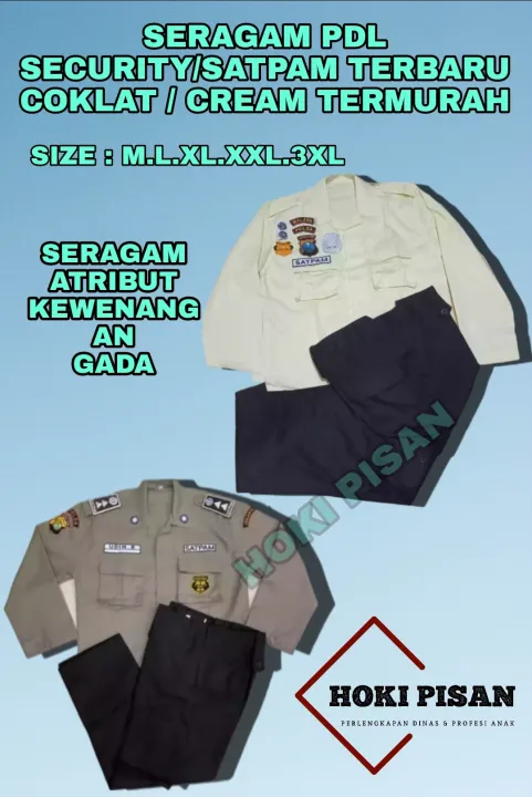 SERAGAM SECURITY SERAGAM PDL TERBARU 2021 PDL COKLAT PDL CREAM SERAGAM