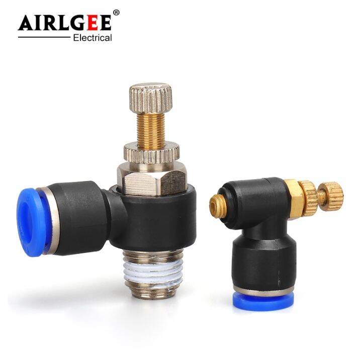 Sl Air Flow Speed Control Valve Hose Pneumatic Connector Quick Fittings